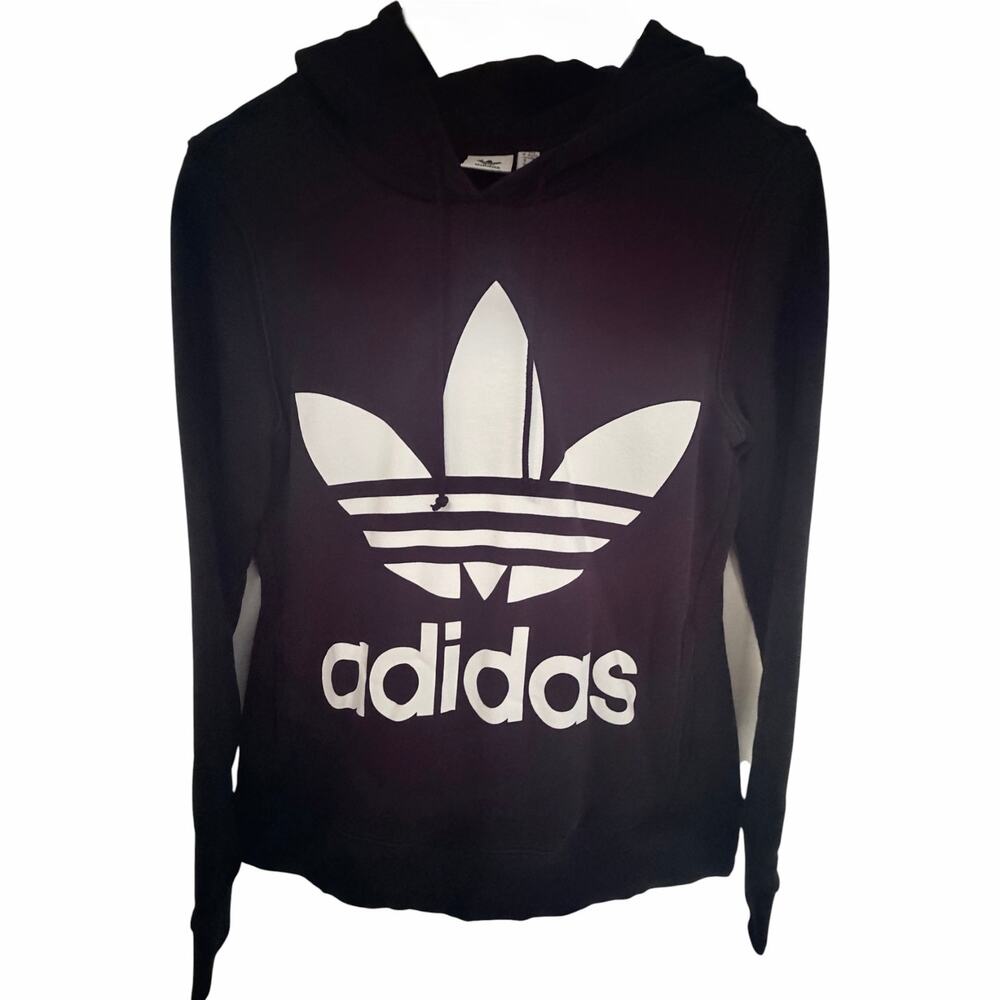 adidas Originals Womens XS Black Trefoil Hoodie